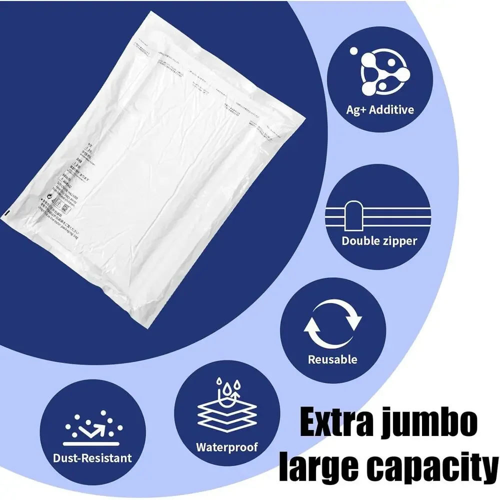 10 Pack Small Vacuum Storage Bags w Hand Pump Space Saver for Clothes Bedding